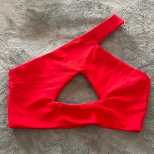 Lee & Lani one shoulder cutout top